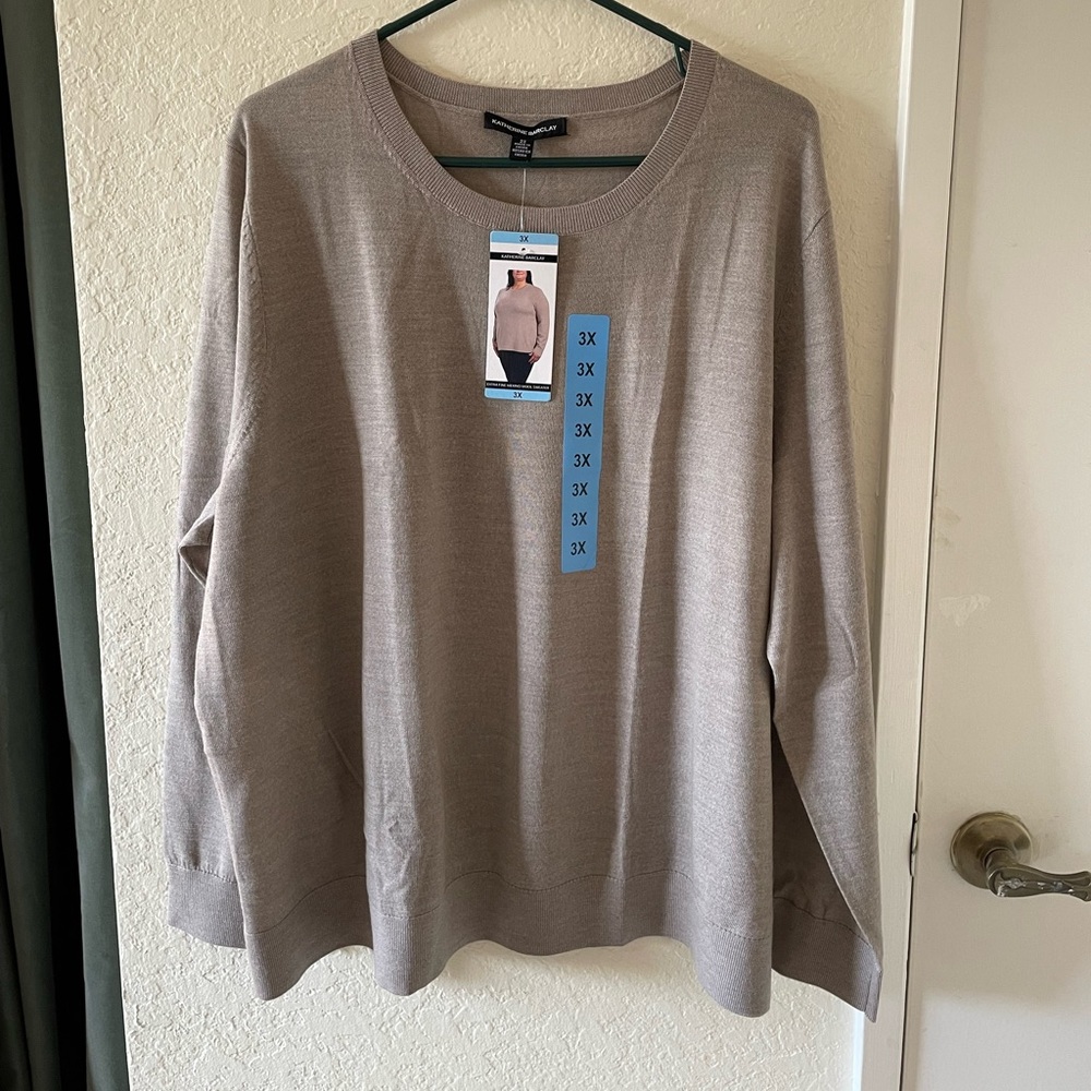 NWT Taupe crewneck sweater